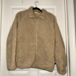 Rare Brandy Melville John Galt teddy bear zip up coat.